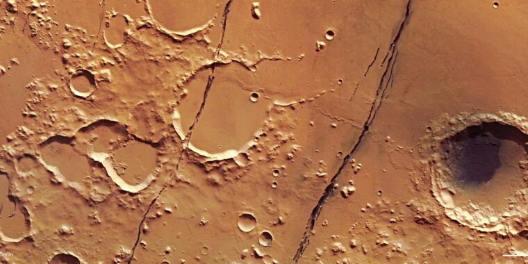 Massive impacts picked up by seismograph on Mars